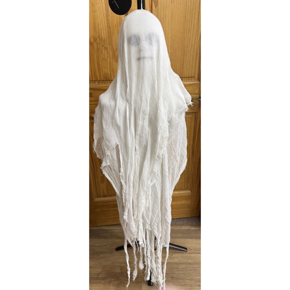 Gemmy 6ft Halloween Lightshow Hanging Phantom Ghost Halloween White Animatronic